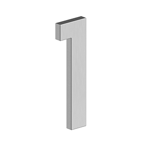 Deltana Architectural Hardware 4" NUMBER 1, B SERIES WITH RISERS, STAINLESS STEEL