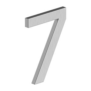 Deltana Architectural Hardware 4" NUMBER 7, E SERIES WITH RISERS, STAINLESS STEEL