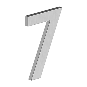 Deltana Architectural Hardware 4" NUMBER 7, B SERIES WITH RISERS, STAINLESS STEEL