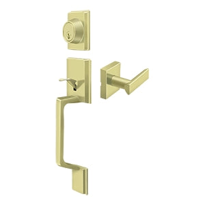 Deltana Architectural Hardware Highgate Handleset with Zinc Livingston Lever Entry