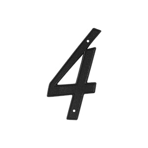 Deltana Architectural Hardware Home Accessories 4" Numbers Zinc Die-Cast, Black each