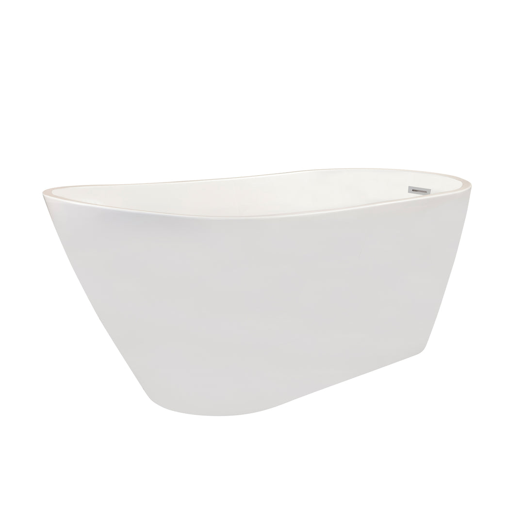 Shaia 67" x 32" Freestanding Soaking Acrylic Bathtub