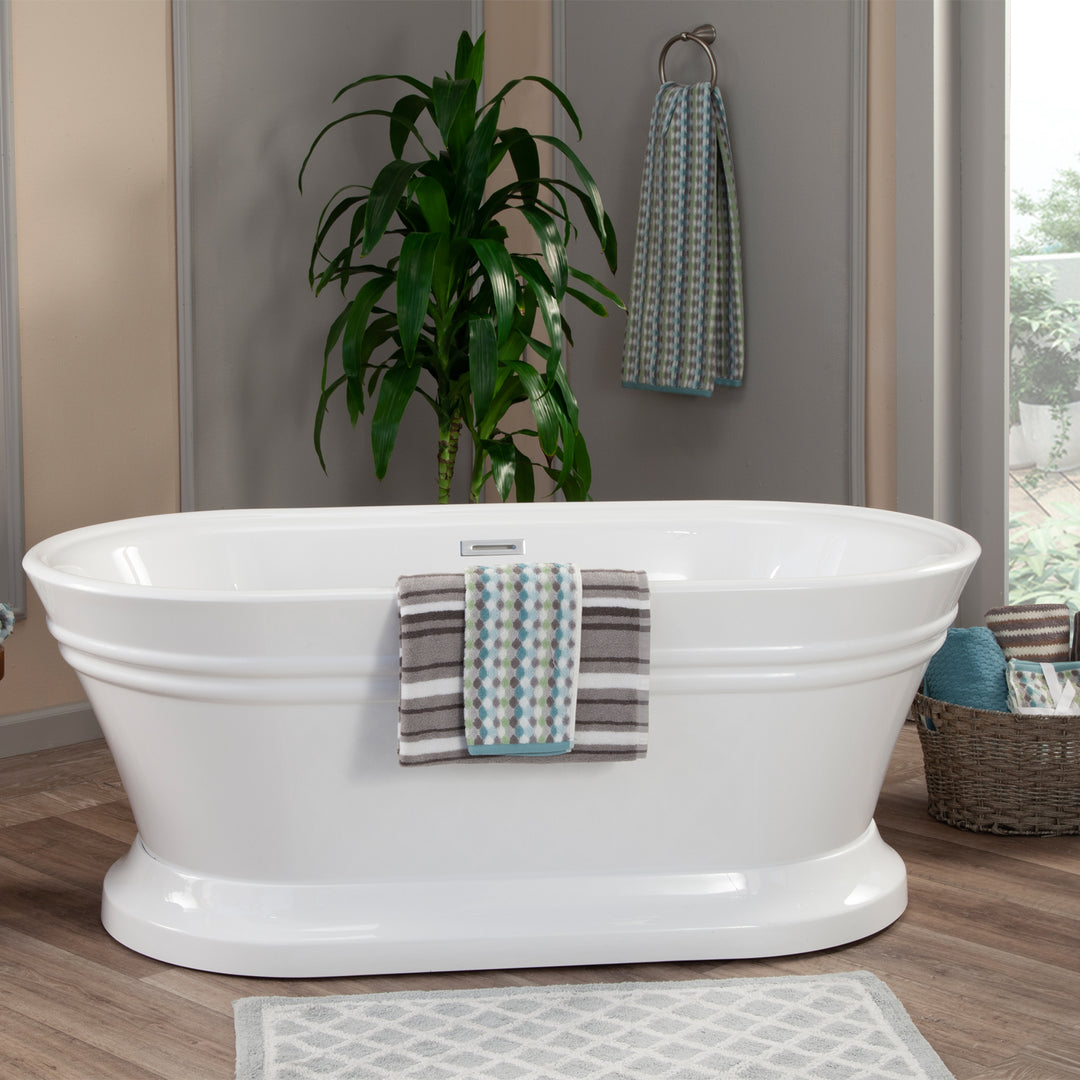 Solace 67" x 31" Freestanding Soaking Acrylic Bathtub