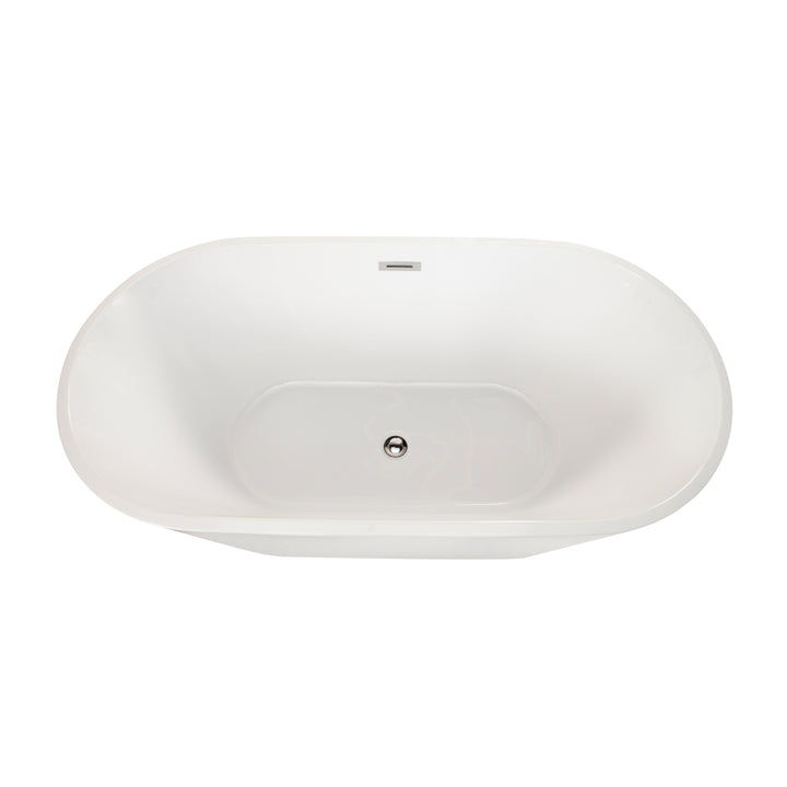 Cielo 67" x 32" Freestanding Soaking Acrylic Bathtub