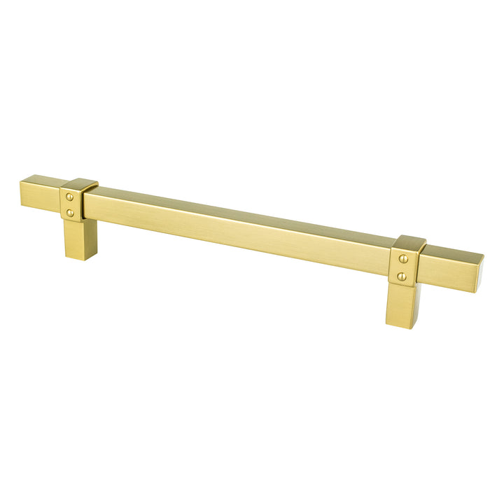 Rivet Rebel 160mm CC Brushed Nickel Bar and Matte Black Posts Pull