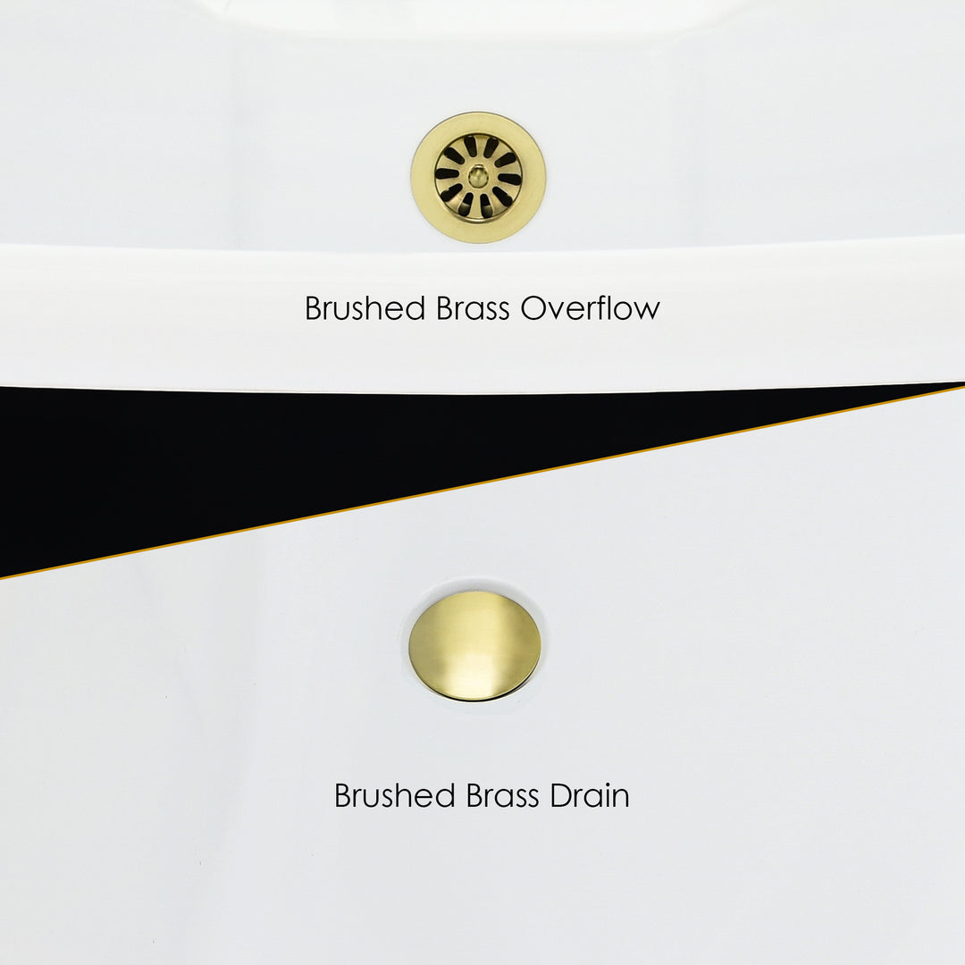 Porva 69" x 29" Acrylic Clawfoot Soaking Bathtub