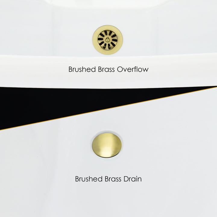 Porva 69" x 29" Acrylic Clawfoot Soaking Bathtub