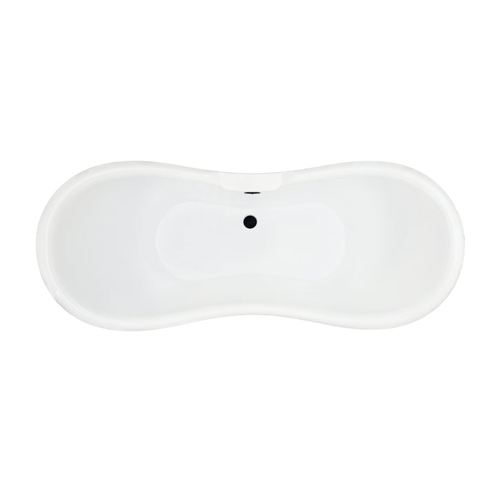 Porva 69" x 29" Acrylic Clawfoot Soaking Bathtub