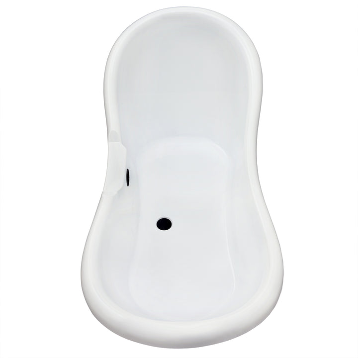 Porva 69" x 29" Acrylic Clawfoot Soaking Bathtub