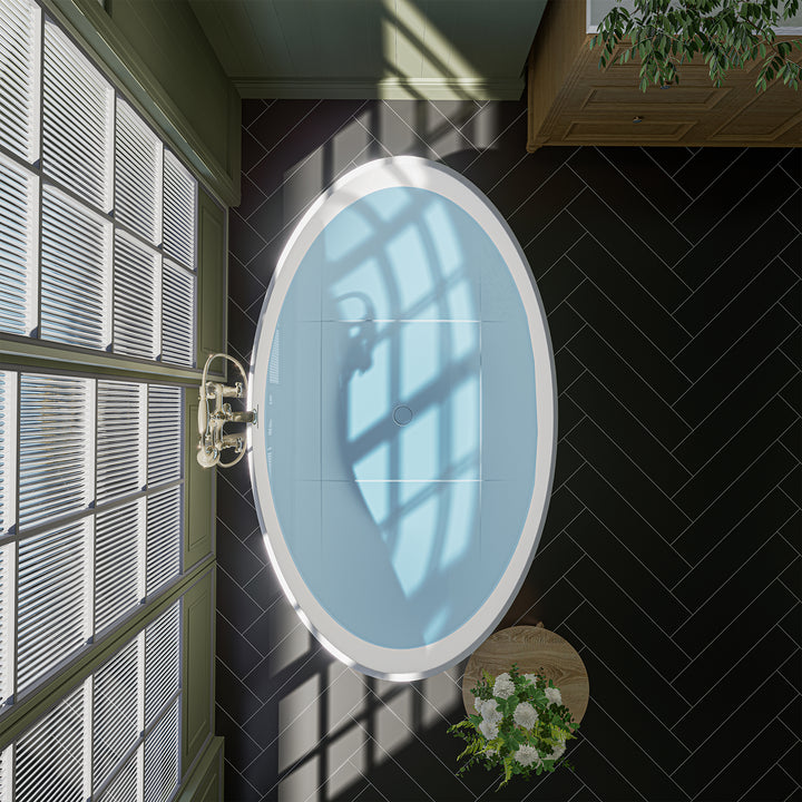 Cacciar 67" x 39" Solid Surface Soaking Bathtub in Matte White with Matte White Drain and Integrated Overflow