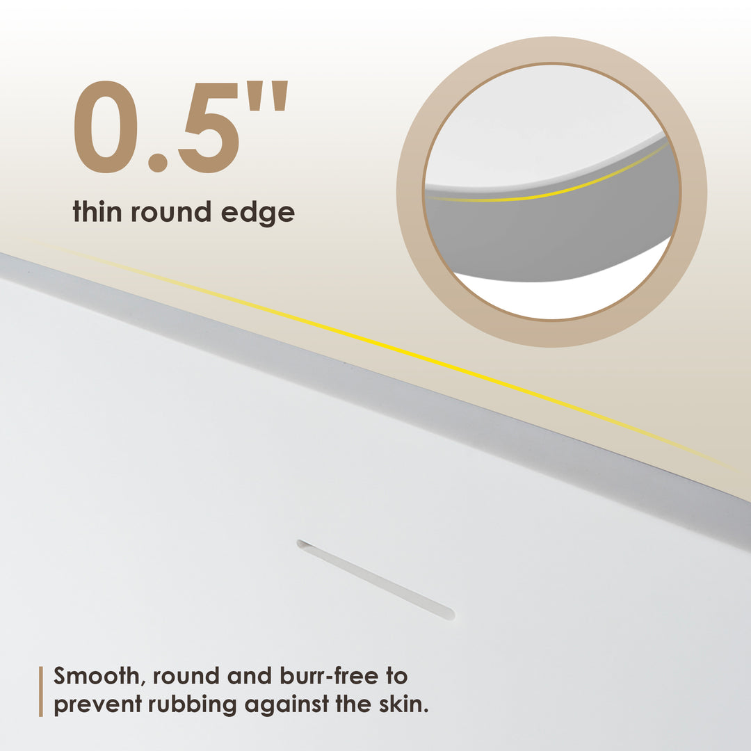 Giotto 67" x 34" Solid Surface Soaking Bathtub in Matte White with Matte White Drain and Integrated Overflow