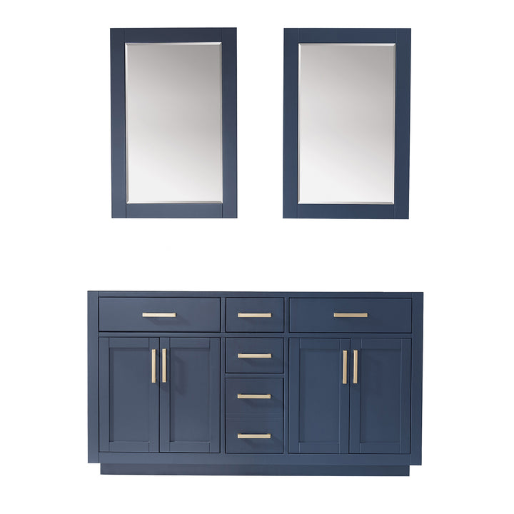 Ivy 60" Double Bathroom Vanity Cabinet