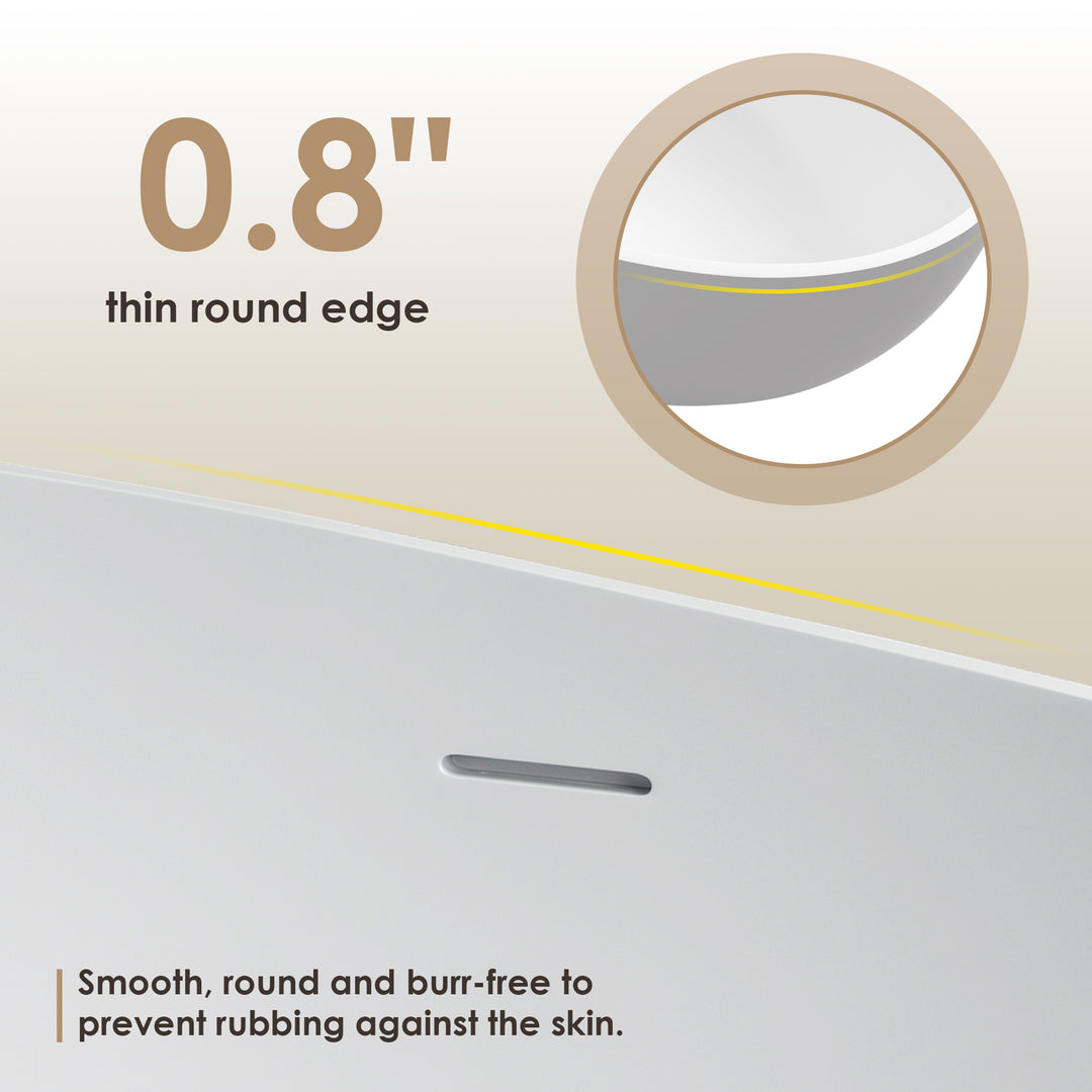 Euston 65" x 30" Solid Surface Soaking Bathtub in Matte White with Matte White Drain and Integrated Overflow