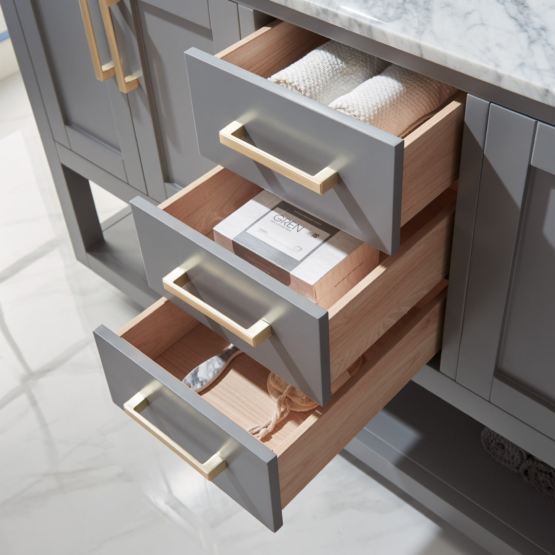 Remi 60" Double Bathroom Vanity Set