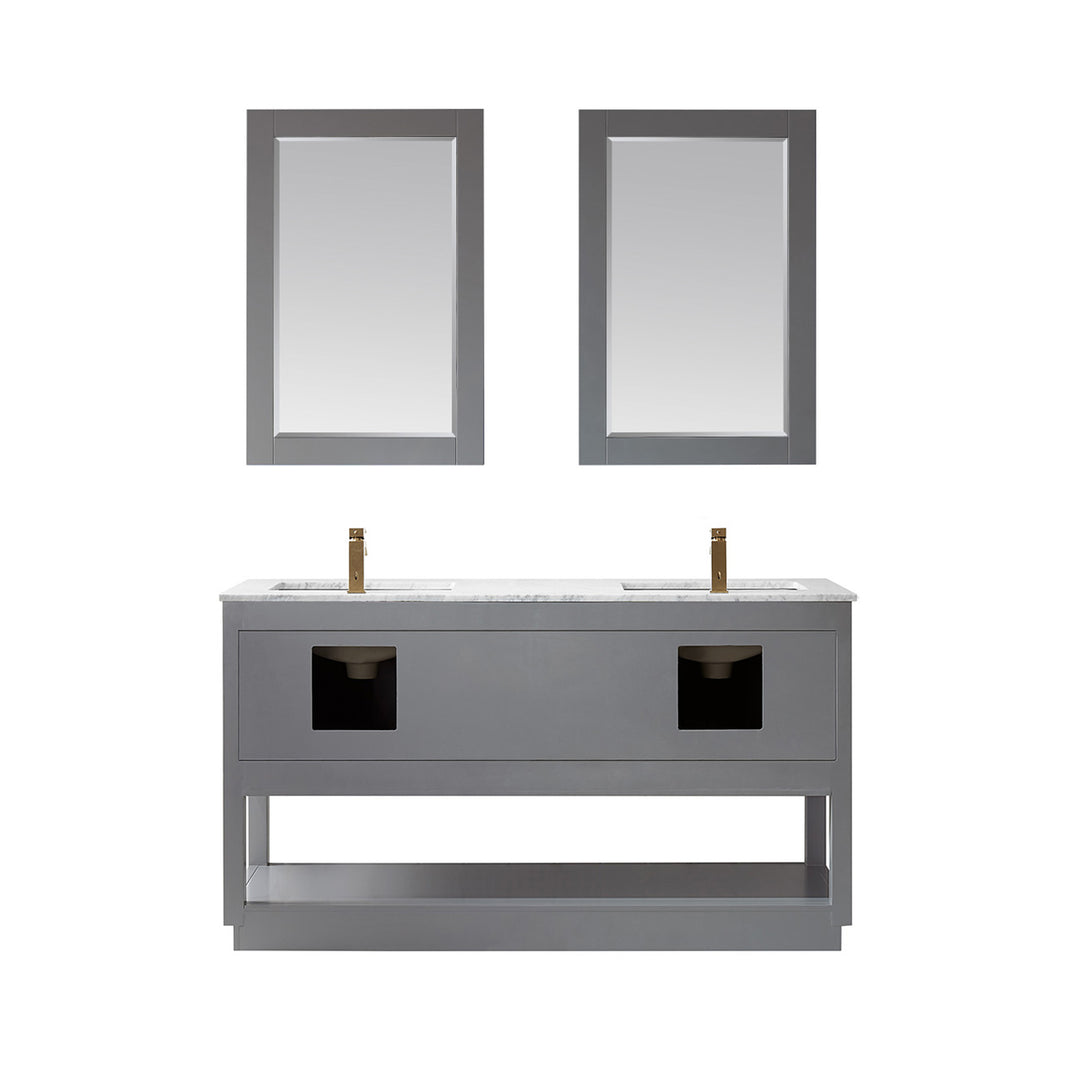 Remi 60" Double Bathroom Vanity Set