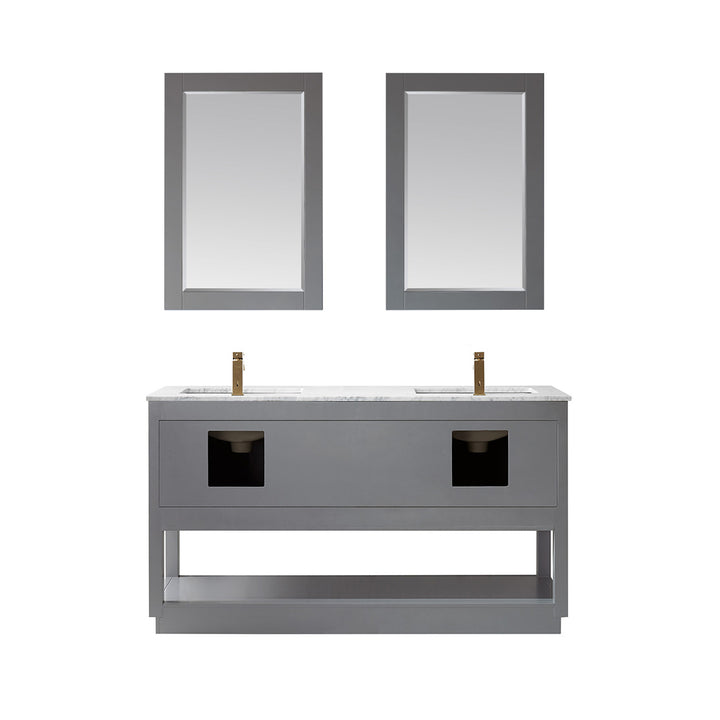 Remi 60" Double Bathroom Vanity Set