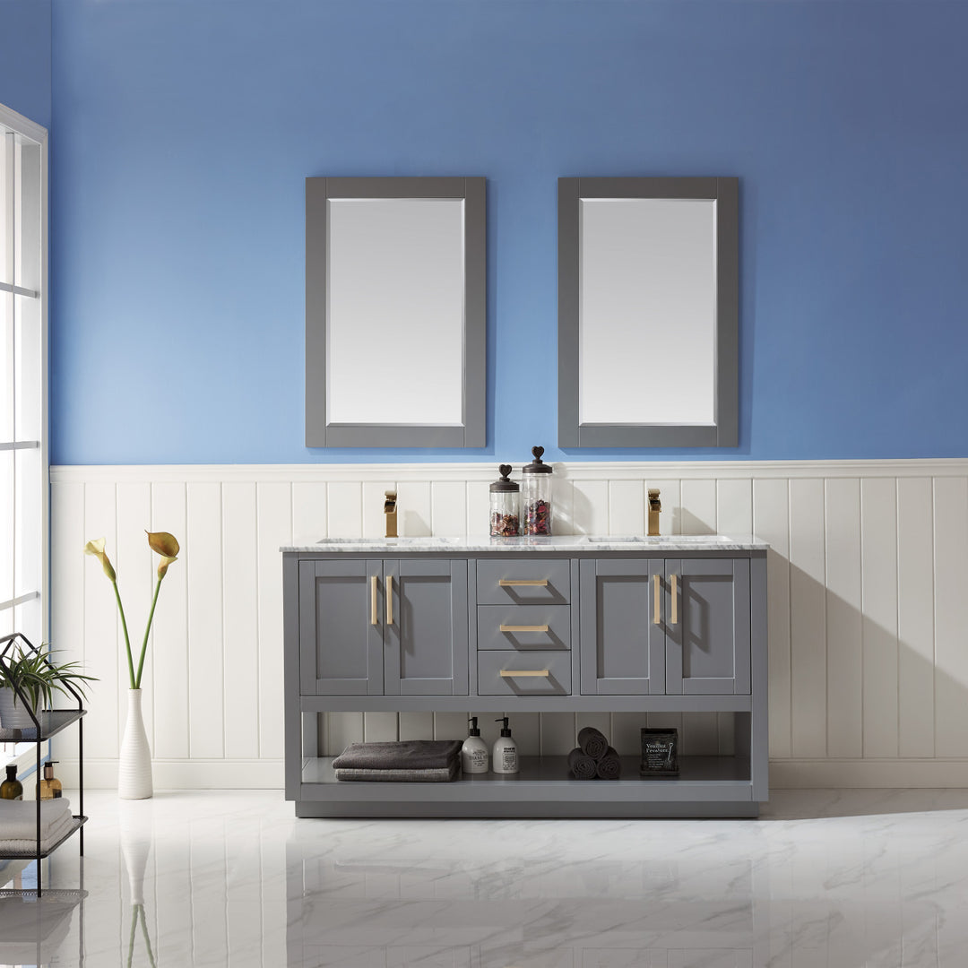Remi 60" Double Bathroom Vanity Set