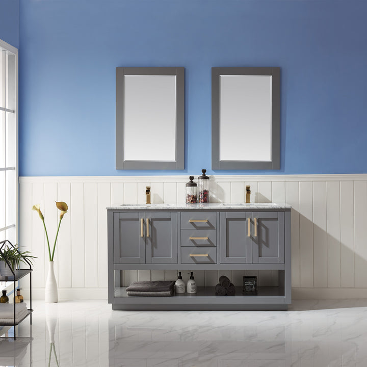 Remi 60" Double Bathroom Vanity Set