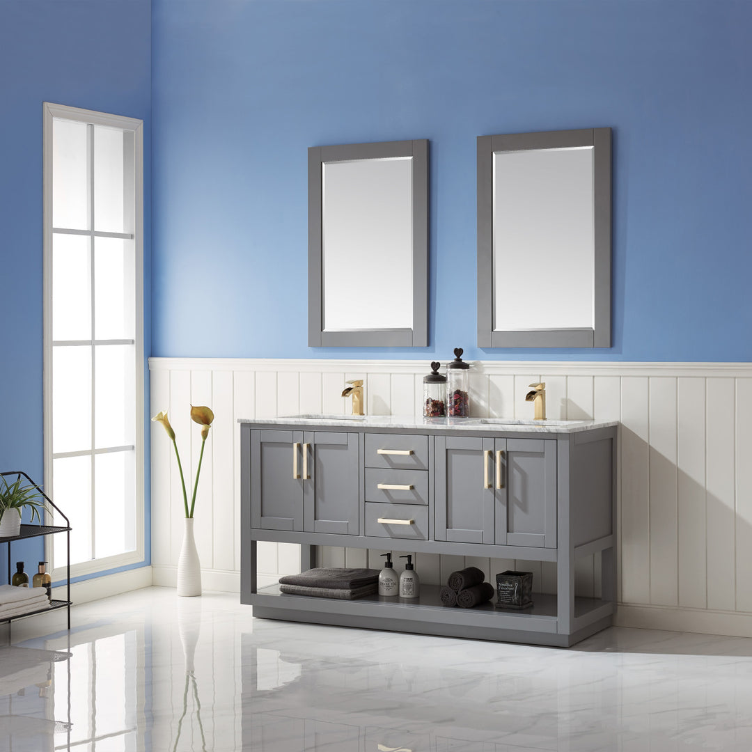Remi 60" Double Bathroom Vanity Set