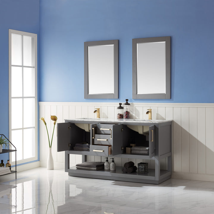 Remi 60" Double Bathroom Vanity Set