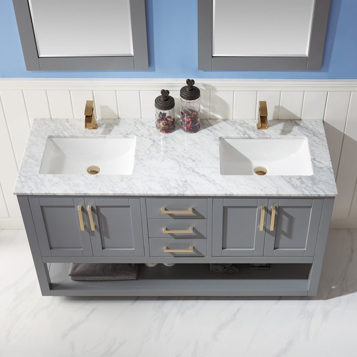 Remi 60" Double Bathroom Vanity Set