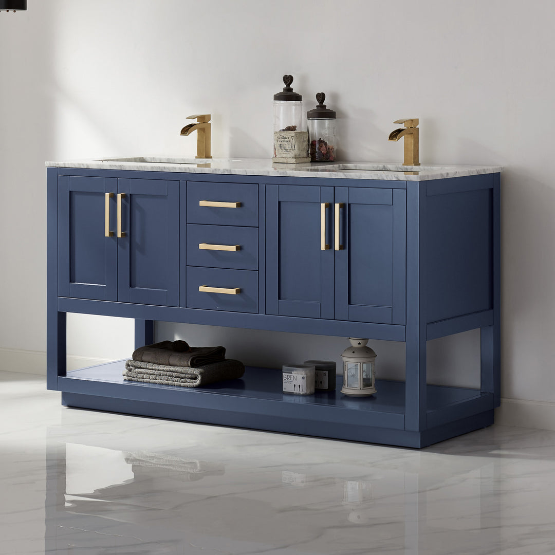 Remi 60" Double Bathroom Vanity Set