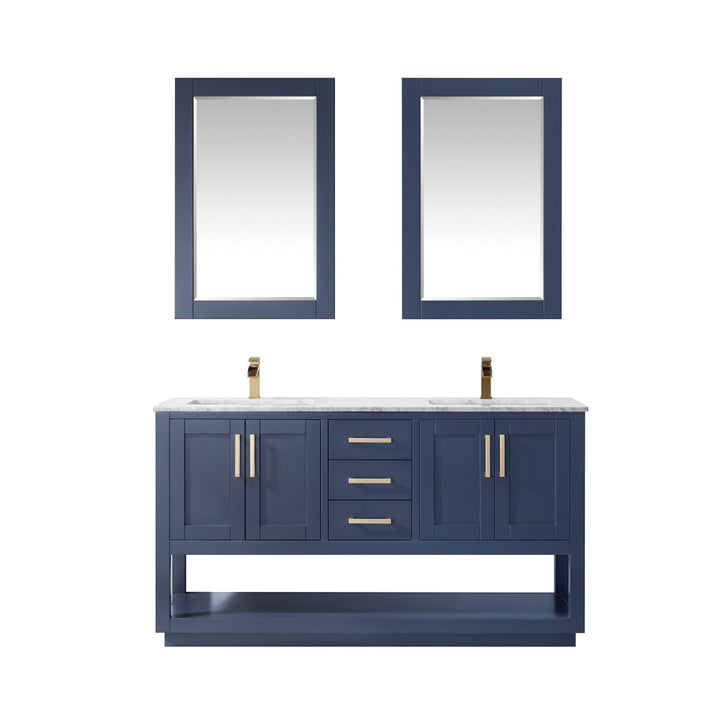 Remi 60" Double Bathroom Vanity Set