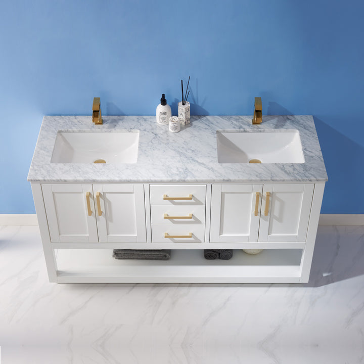 Remi 60" Double Bathroom Vanity Set