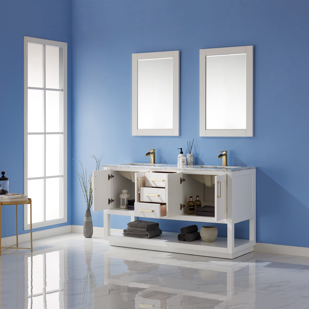 Remi 60" Double Bathroom Vanity Set