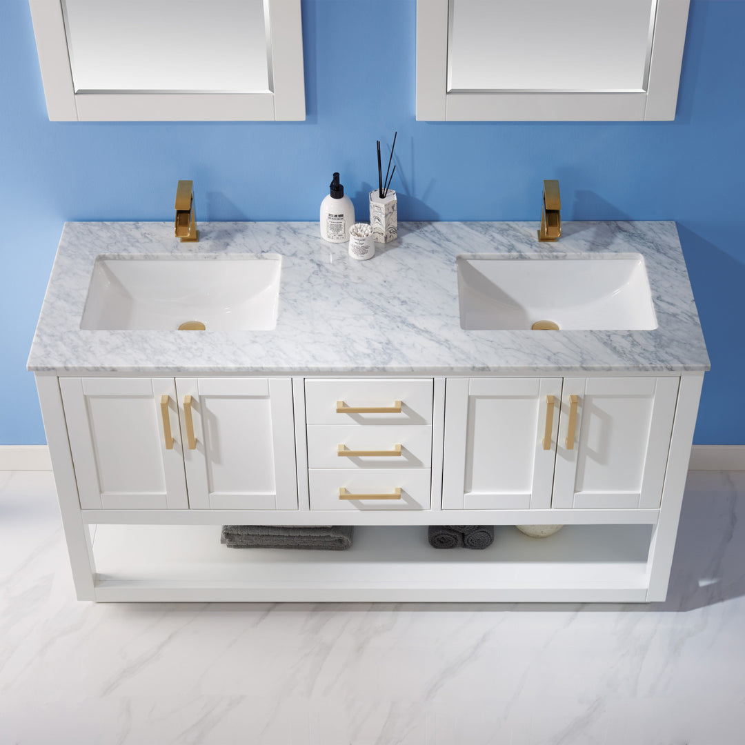 Remi 60" Double Bathroom Vanity Set