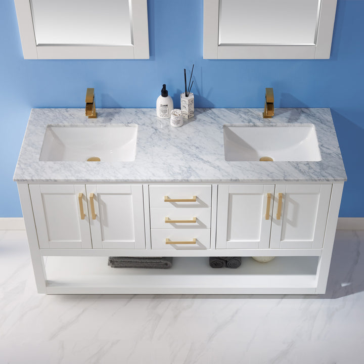 Remi 60" Double Bathroom Vanity Set