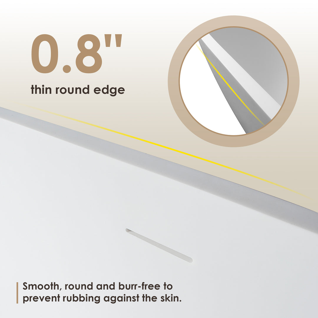 Ryder 59" x 30" Solid Surface Soaking Bathtub in Matte White with Matte White Drain and Integrated Overflow