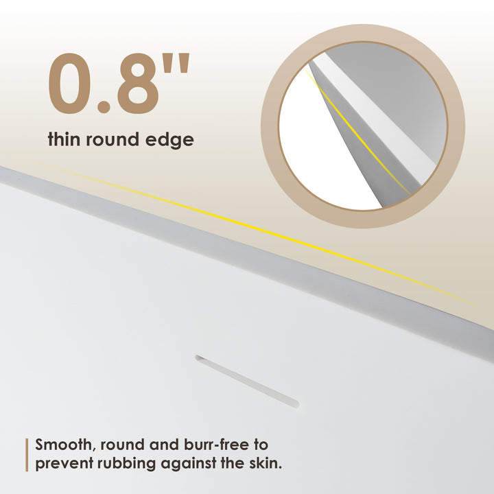 Ryder 59" x 30" Solid Surface Soaking Bathtub in Matte White with Matte White Drain and Integrated Overflow