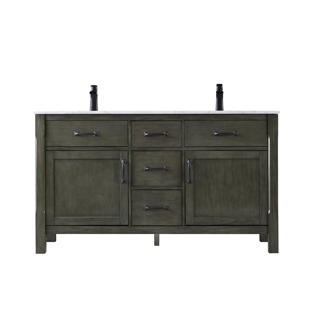 Altair Maribella 60" Double Bathroom Vanity Set