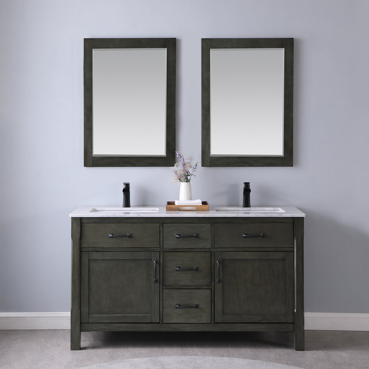 Altair Maribella 60" Double Bathroom Vanity Set