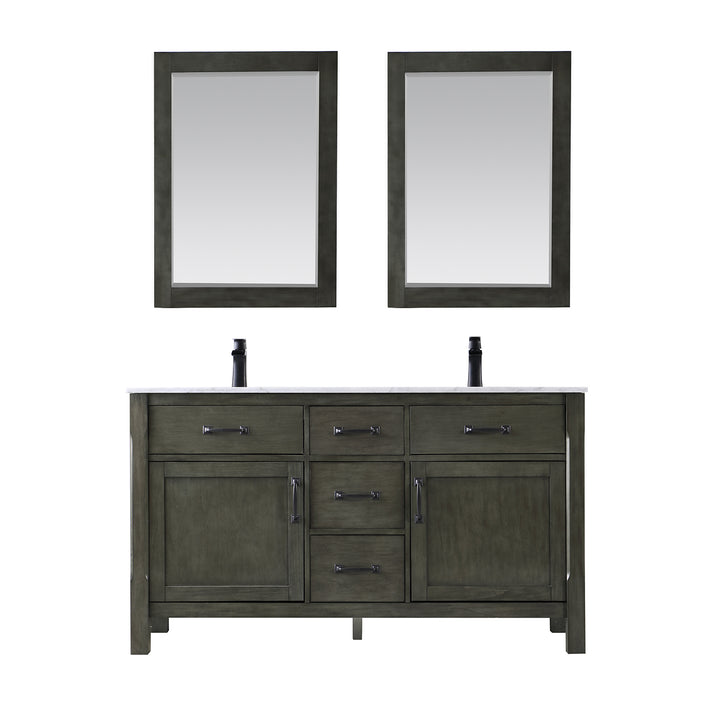 Altair Maribella 60" Double Bathroom Vanity Set