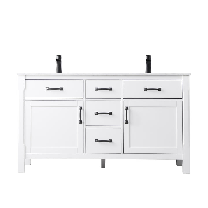 Altair Maribella 60" Double Bathroom Vanity Set