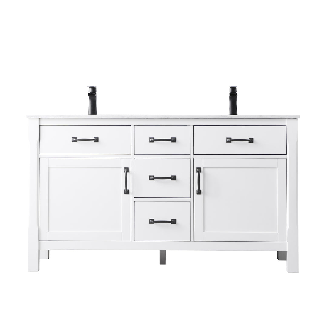 Altair Maribella 60" Double Bathroom Vanity Set
