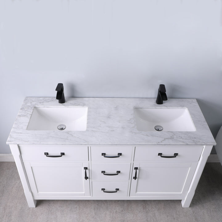 Altair Maribella 60" Double Bathroom Vanity Set