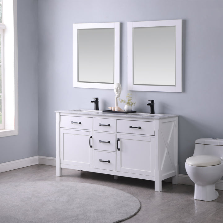 Altair Maribella 60" Double Bathroom Vanity Set