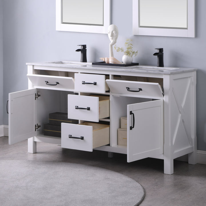 Altair Maribella 60" Double Bathroom Vanity Set