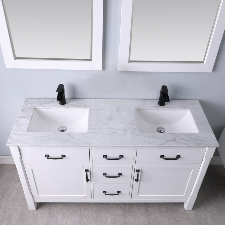 Altair Maribella 60" Double Bathroom Vanity Set