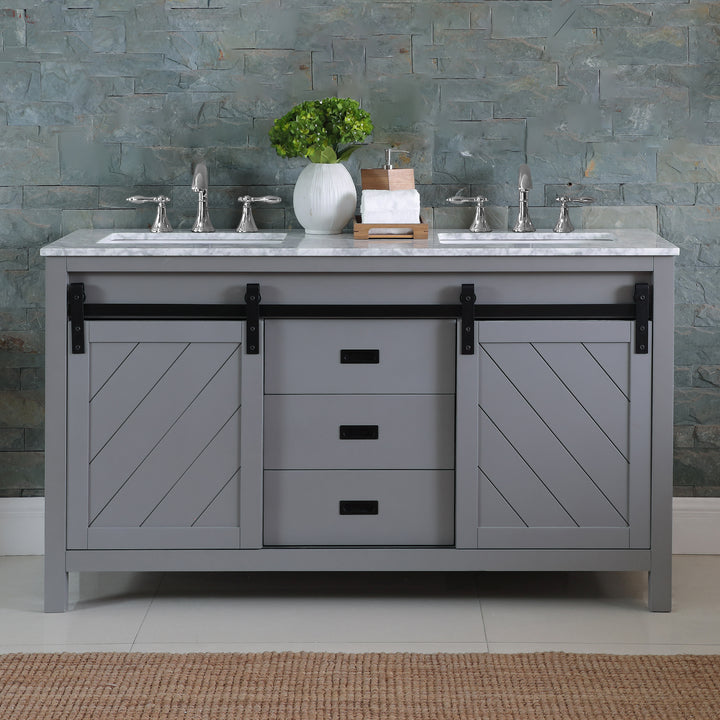 Kinsley 60" Double Bathroom Vanity Set