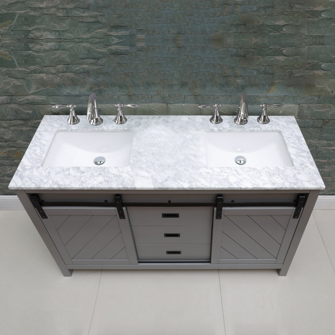 Kinsley 60" Double Bathroom Vanity Set