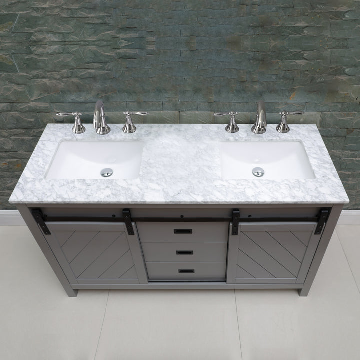 Kinsley 60" Double Bathroom Vanity Set