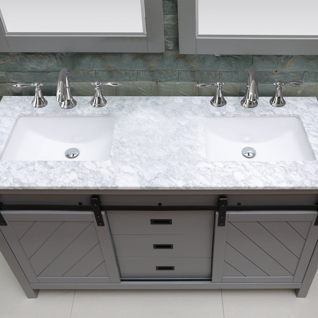 Kinsley 60" Double Bathroom Vanity Set