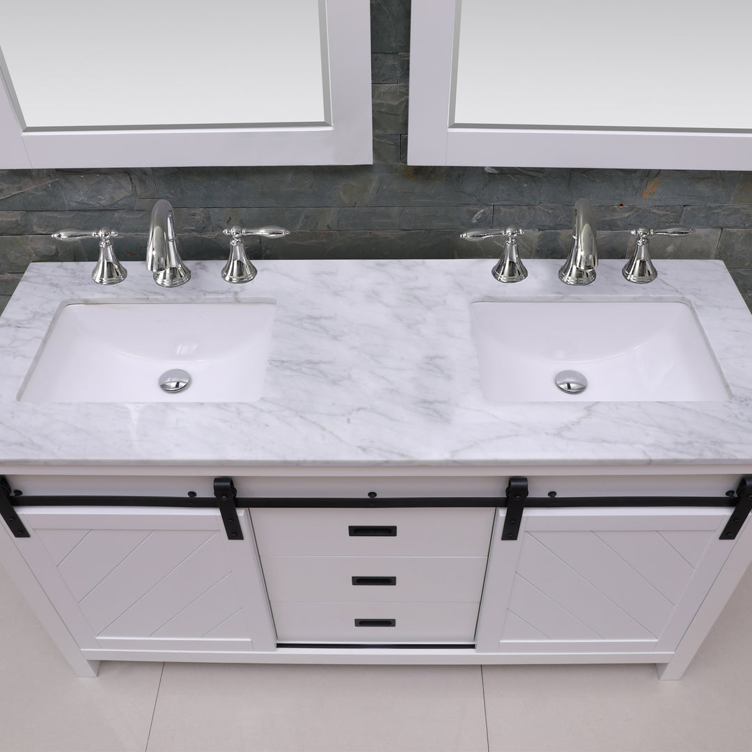 Kinsley 60" Double Bathroom Vanity Set
