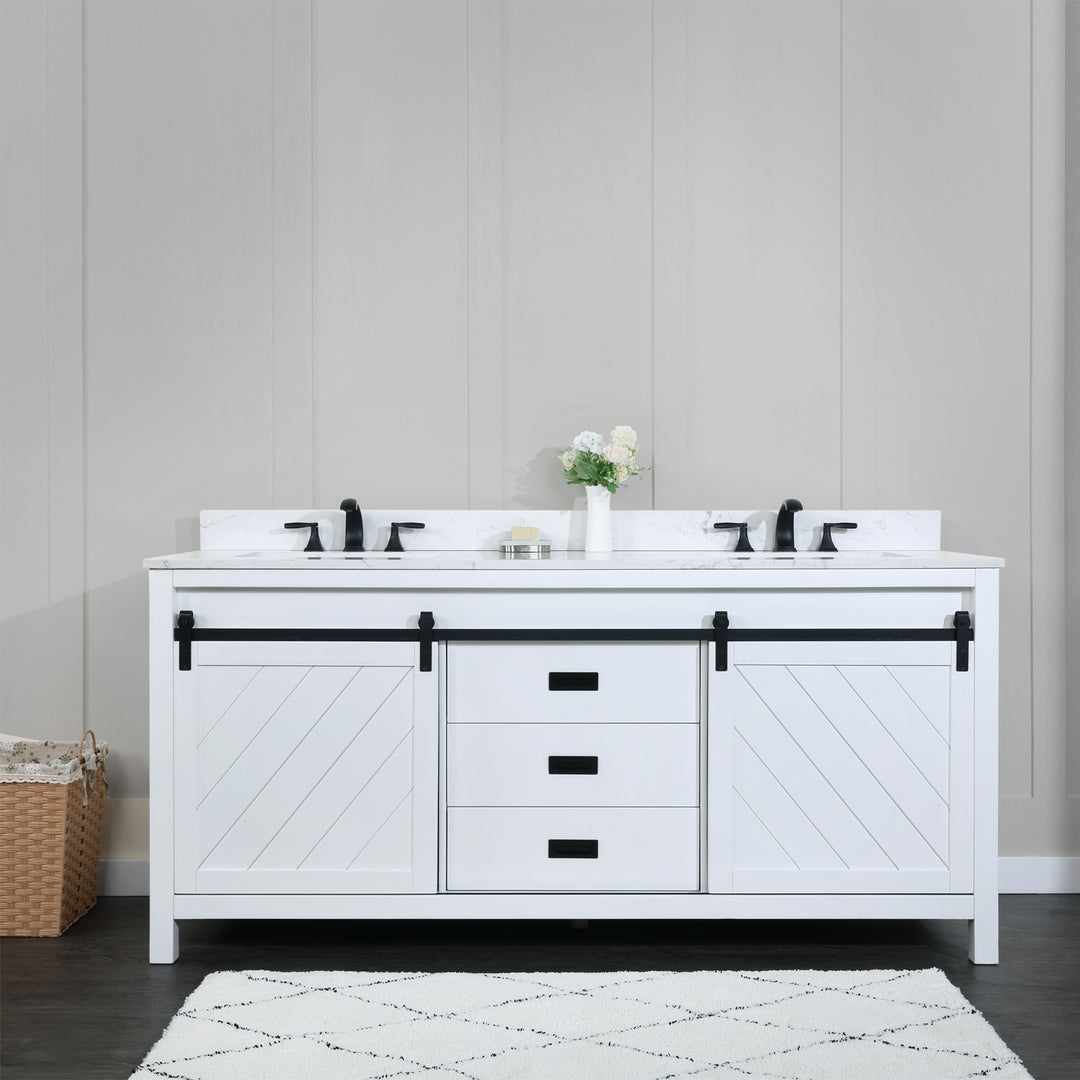Kinsley 72" Double Bathroom Vanity Set
