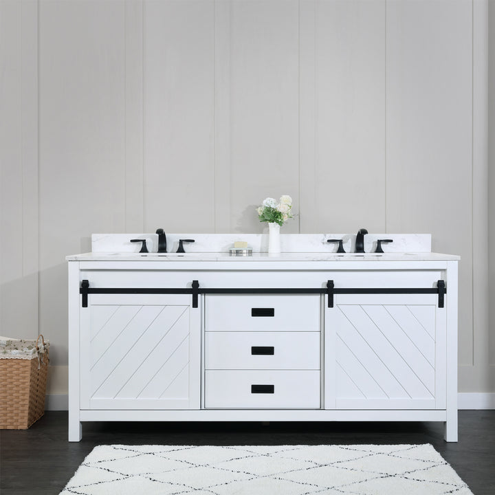 Kinsley 72" Double Bathroom Vanity Set