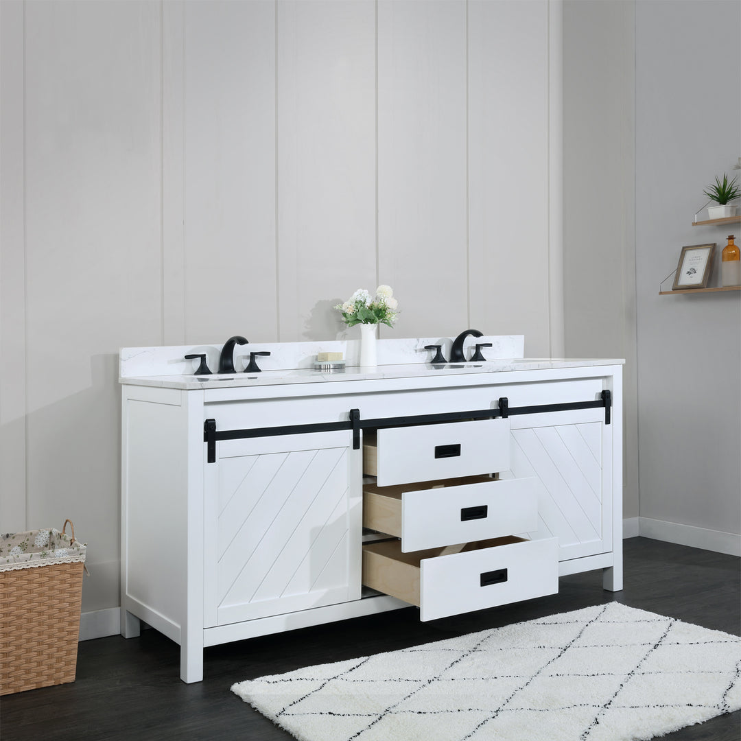 Kinsley 72" Double Bathroom Vanity Set